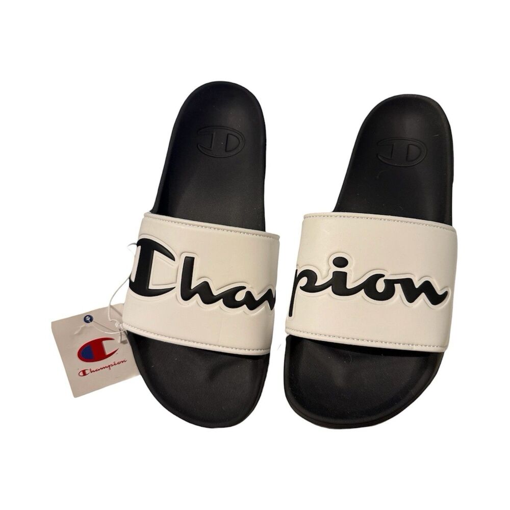 Champion Women's Slide Sandals Size 6 White & Black New - Picture 5 of 11